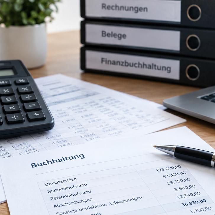 Buchhaltung mit zahlen